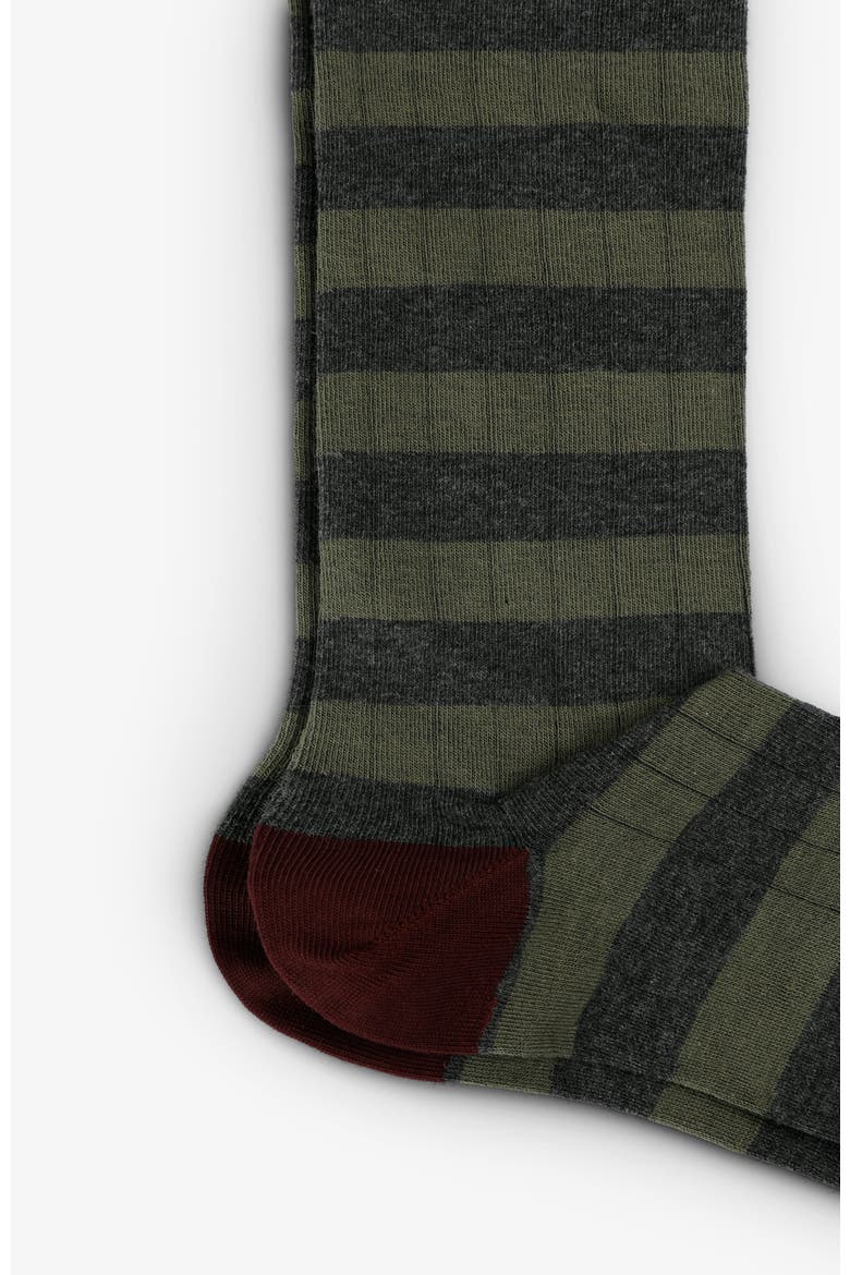 Stripes L Socks, Alternate, color, Grey