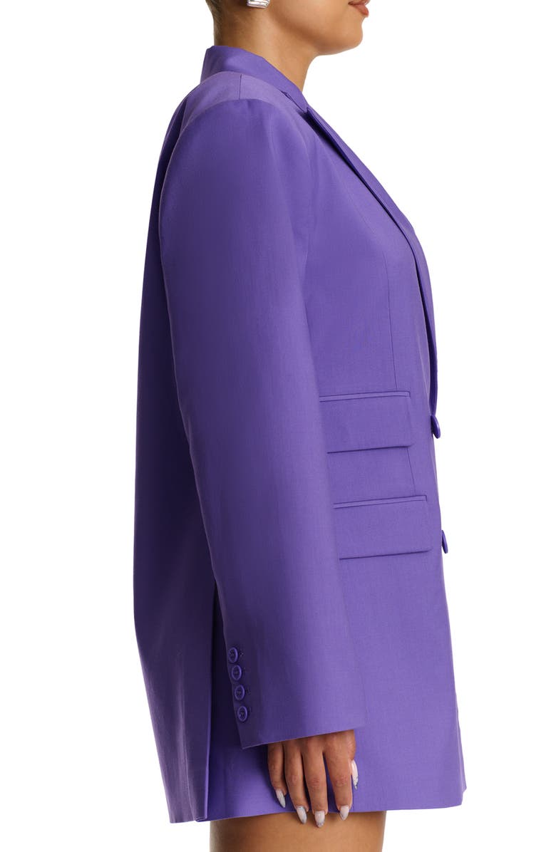 Naked Wardrobe Oversize Long Sleeve Blazer, Alternate, color, Violet