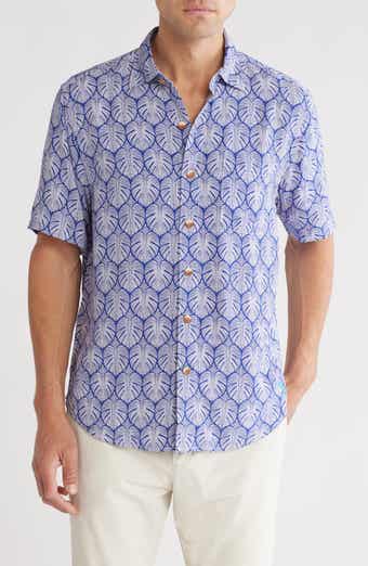 Tommy Bahama Veracruz Cay Palm Frond Print Short Sleeve Button-Up Shirt