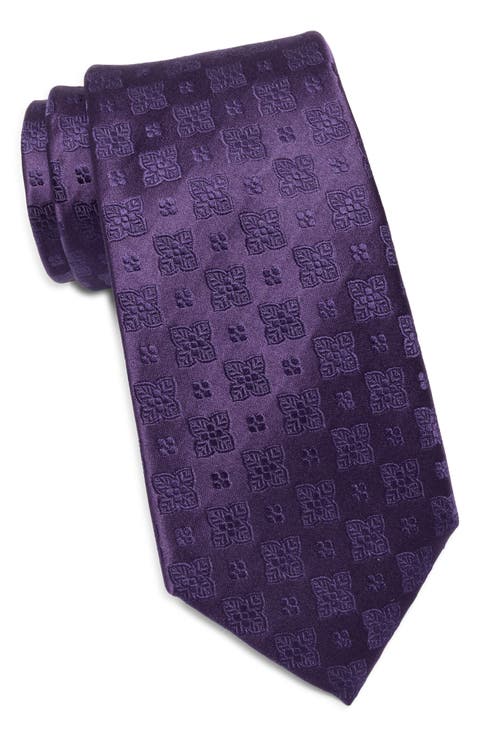 Medallion Jacquard Silk Tie