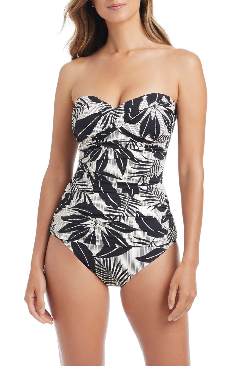 BLEU by Rod Beattie Twist Halter Swim Top, Alternate, color, Black