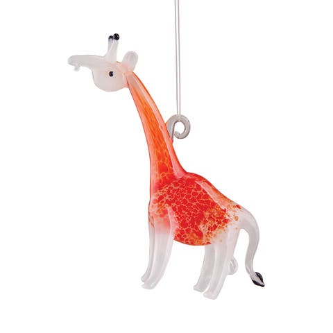 Art Glass Giraffe Christmas Tree Ornament