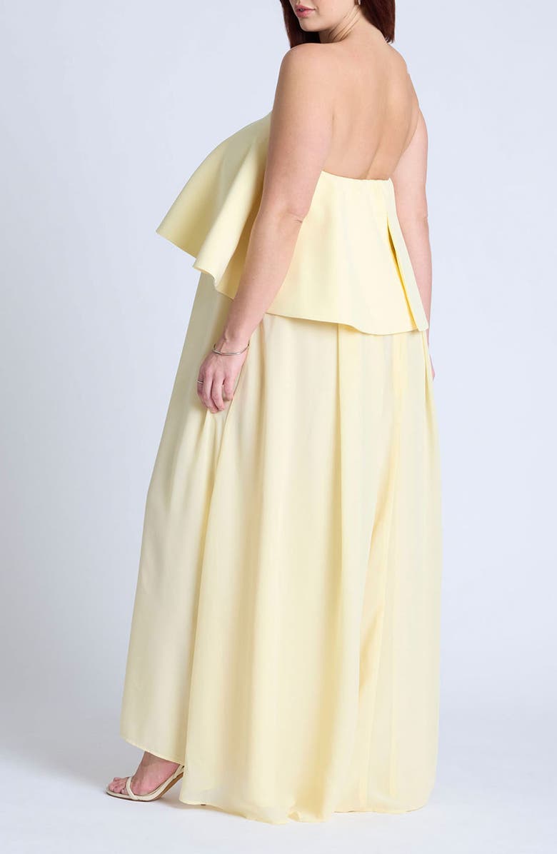 ELOQUII Strapless Popover Gown, Alternate, color, 