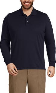 Lands' End Long Sleeve Cotton Supima Polo Shirt