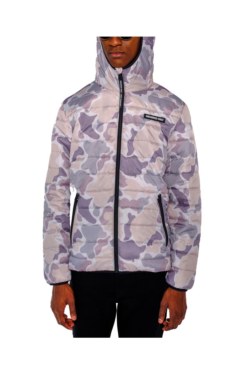 Members Only Men's Solid Packable Down Jacket, Alternate, color, Silver