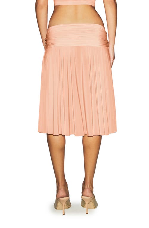 Skims Stretch-jersey Milky Sheer Midi Skirt In Pink