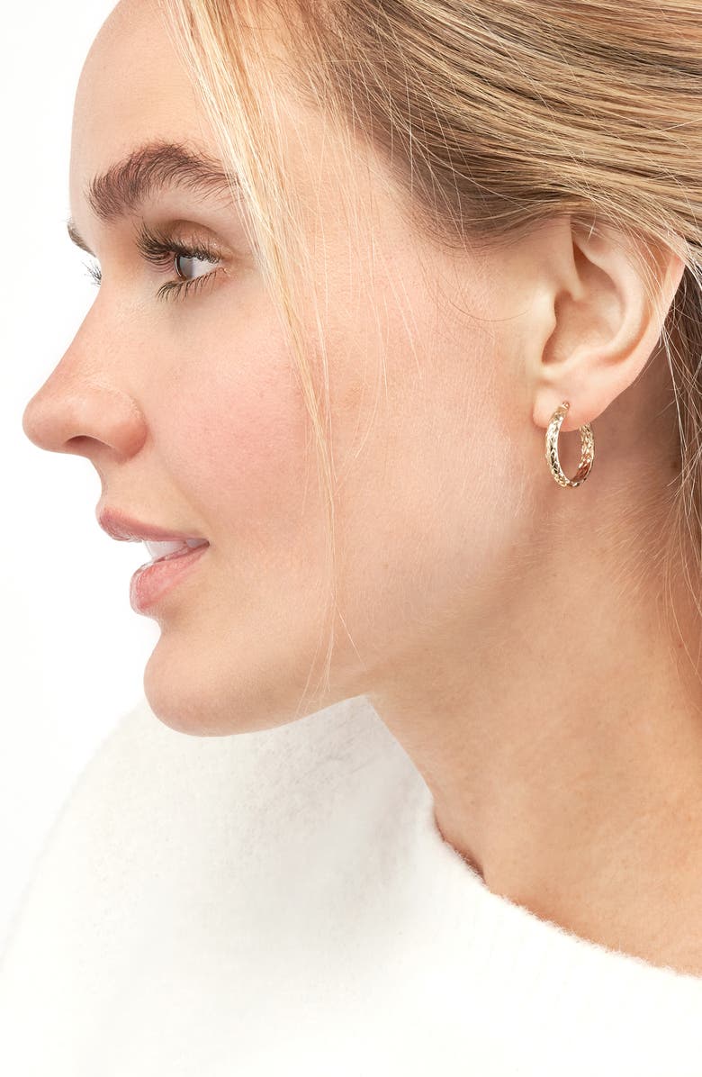 HAWLEY ST Diamond Cut Hoop Earrings, Alternate, color,