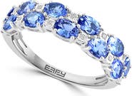 EFFY Sterling Silver Diamond & Tanzanite Ring