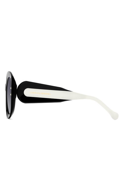 Carolina Herrera 53mm Gradient Rectangular Sunglasses With Removable Chain