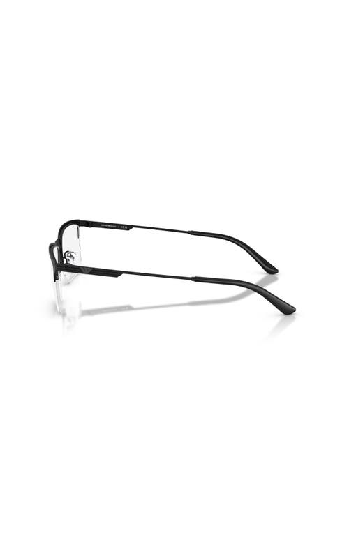 Emporio Armani 57mm Rectangle Optical Glasses In Black