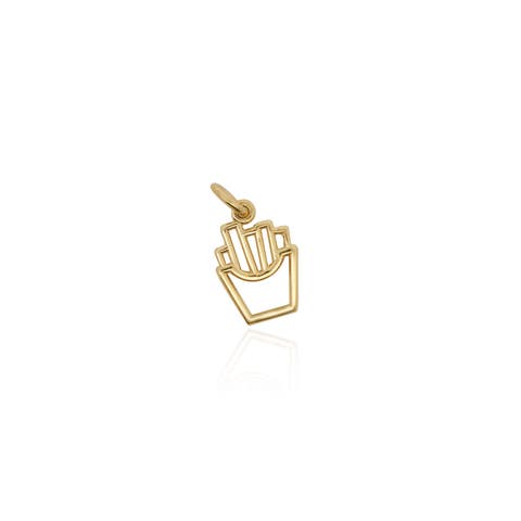 Mini Gold French Fries Charm