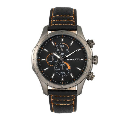 Lacroix Chronograph Leather-Band Watch