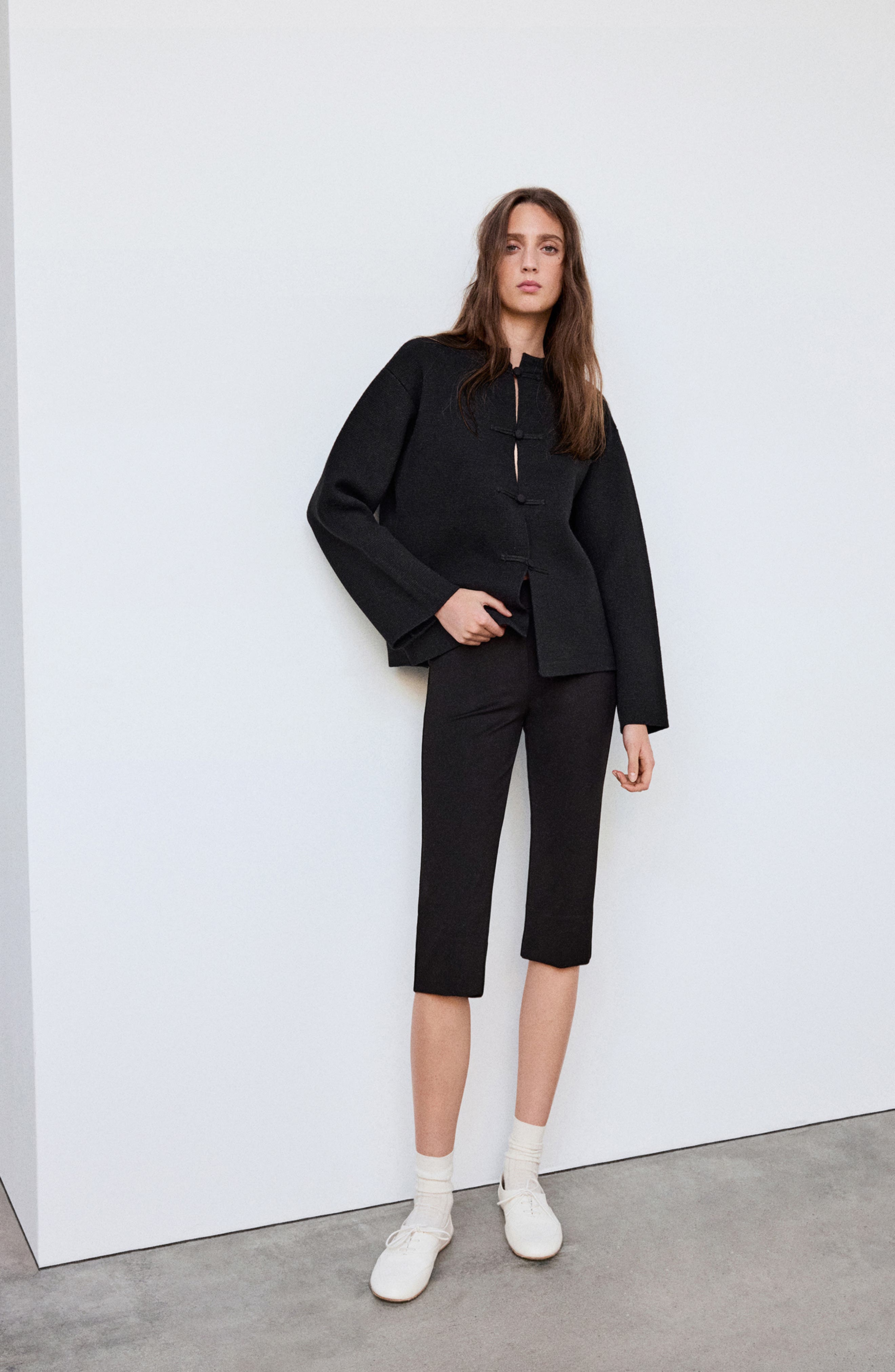 MANGO Straight Cut Jacket with Frog Closures (Women) | Nordstrom