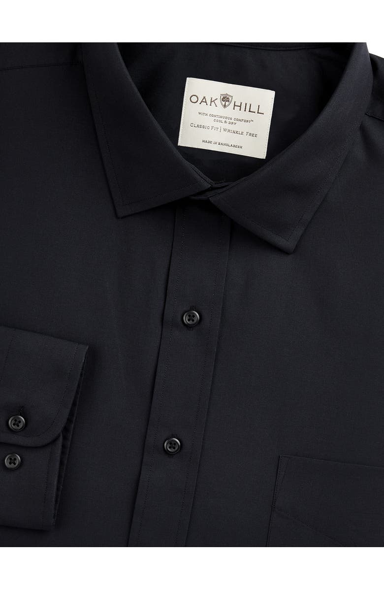 Oak Hill by DXL Broadcloth Dress Shirt, Alternate, color, Black