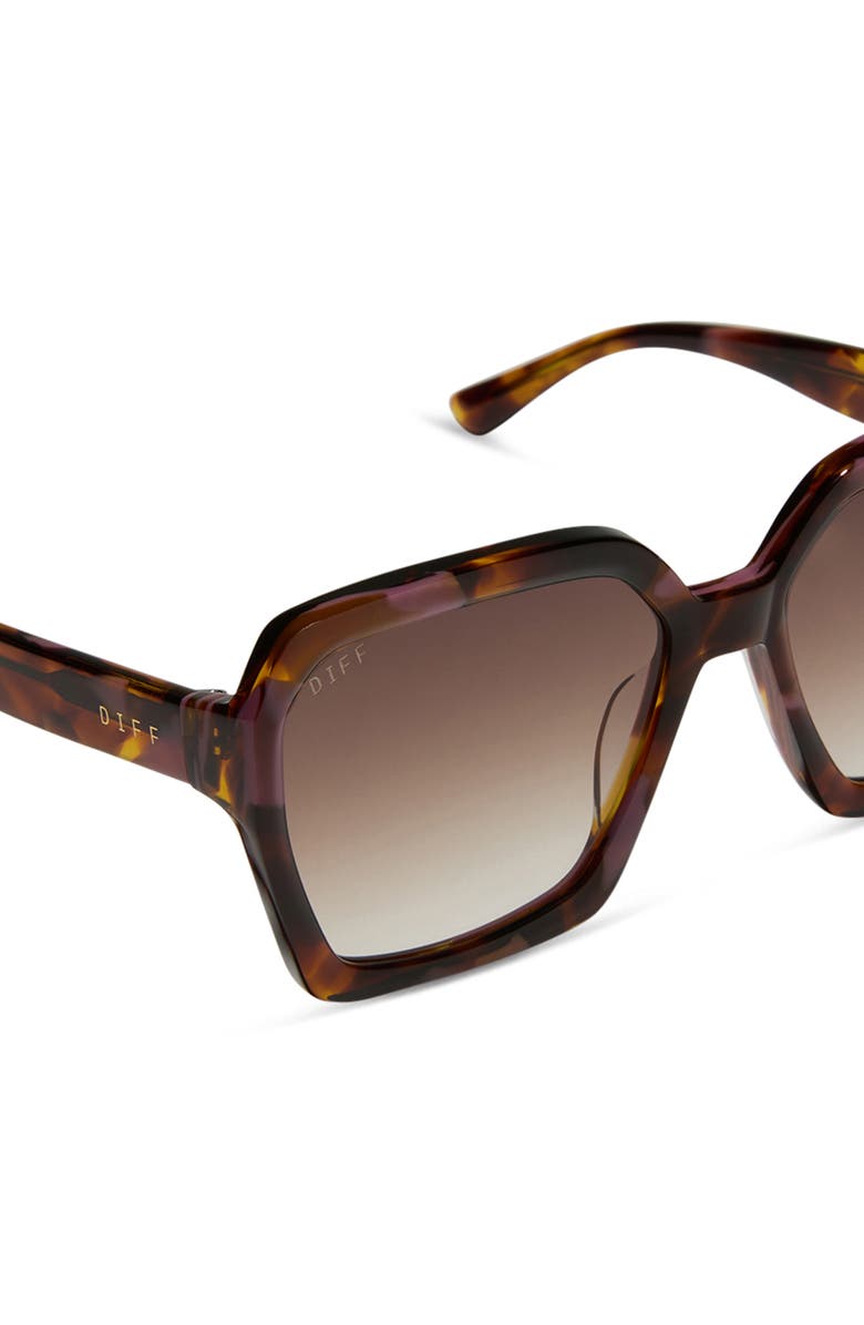 DIFF Sloane 54mm Square Sunglasses, Alternate, color, Brown Gradient