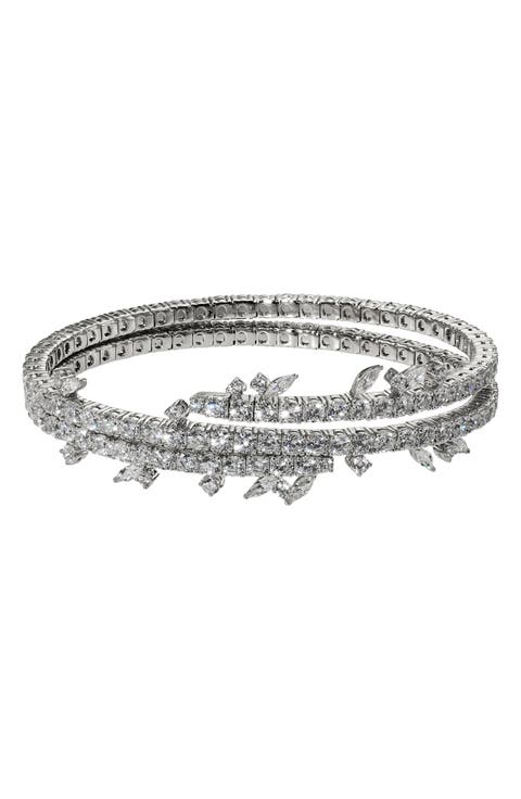 Cannes Cubic Zirconia Triple Wrap Bracelet