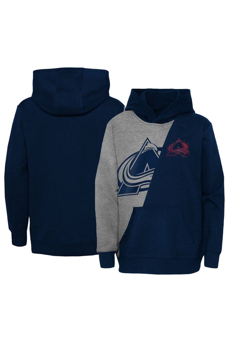 Preschool Gray/Navy Colorado Avalanche Unrivaled Pullover Hoodie, Main, color, Gray