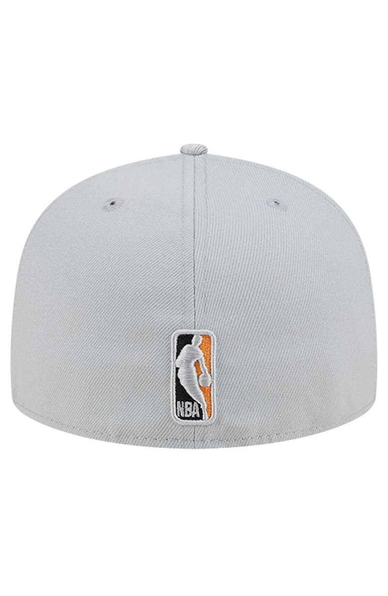New Era Men's New Era Gray Phoenix Suns Active Color Camo Visor 59FIFTY Fitted Hat, Alternate, color, Gray