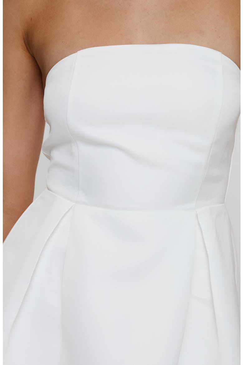 Spader Strapless Minidress, Alternate, color, WHITE