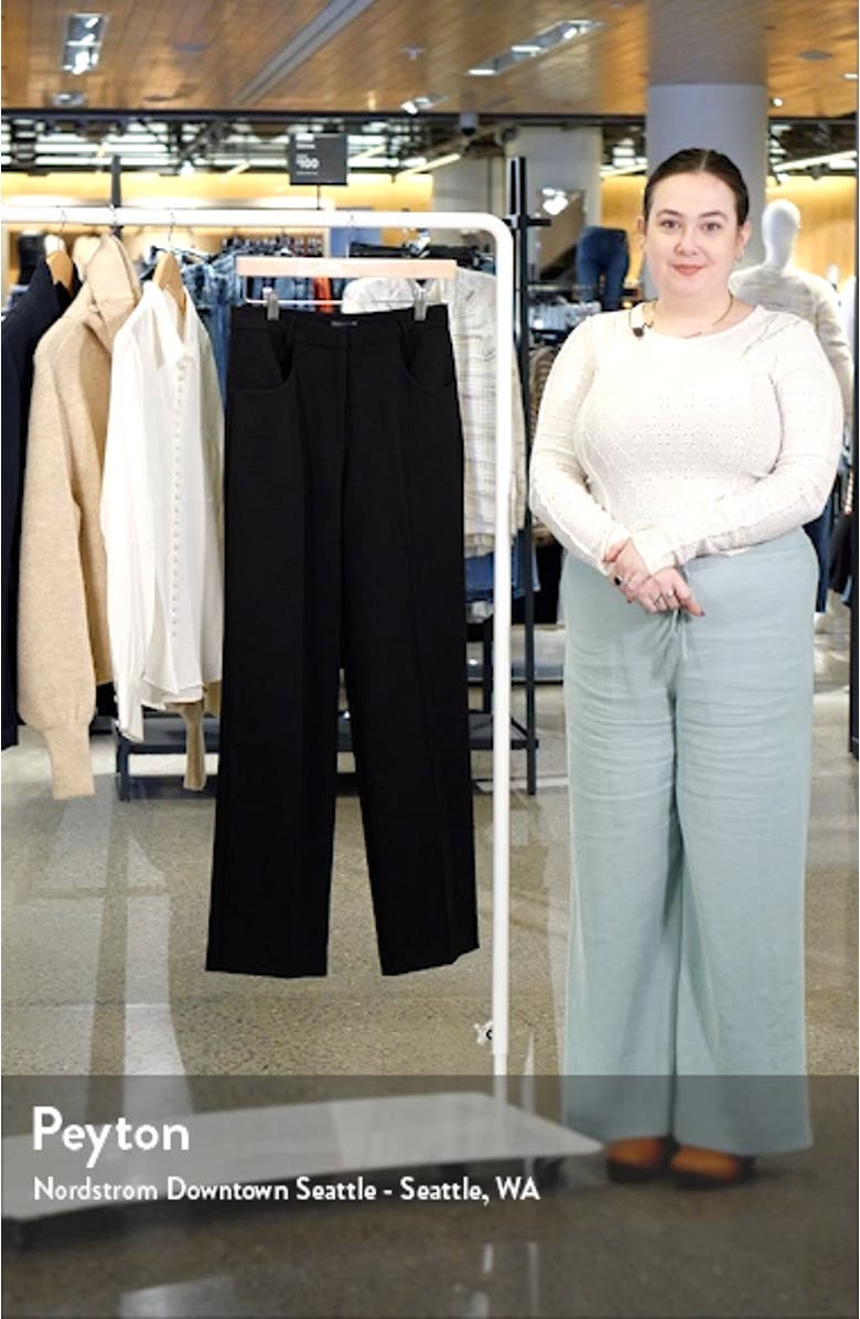 Stretch Crepe Wide Leg Pants, sales video thumbnail