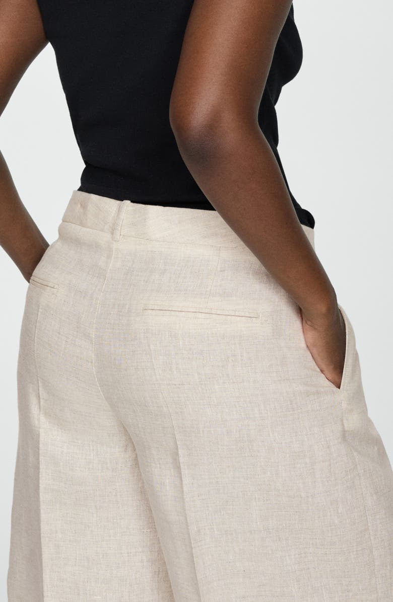 MANGO Linen Bermuda Shorts, Alternate, color, Light/ Pastel Grey