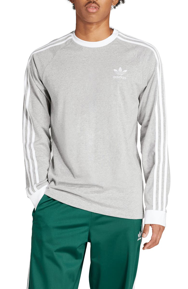 adidas Adicolor Classics 3-Stripes Long Sleeve Cotton T-Shirt, Main, color, 