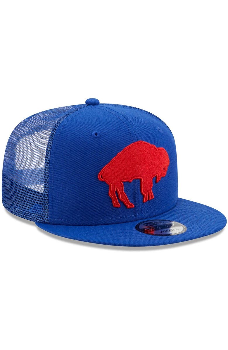 New Era Men's New Era Royal Buffalo Bills Historic Logo Classic Trucker 9FIFTY Snapback Hat, Alternate, color, 