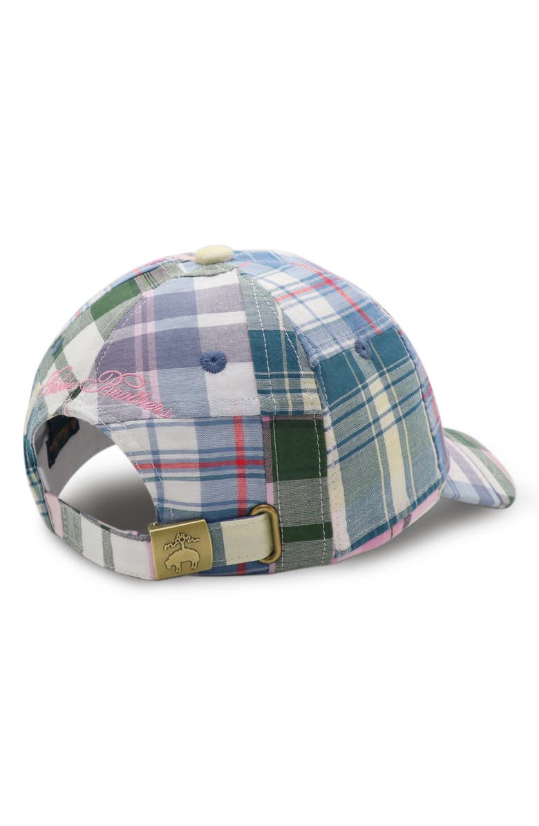 Brooks Brothers Patched Madras Plaid Baseball Cap, Alternate, color, Blue