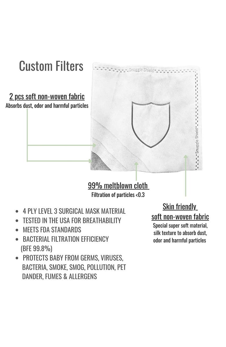 Snuggle Shield Multiuse Infant Cover Filter Pack, Alternate, color, White