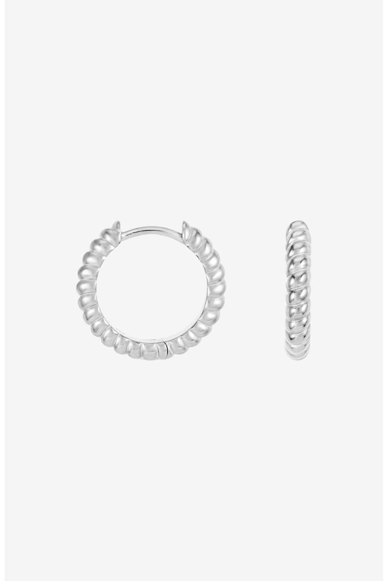 Men's Small Twist Hoops, Main, color, Sterling Silver