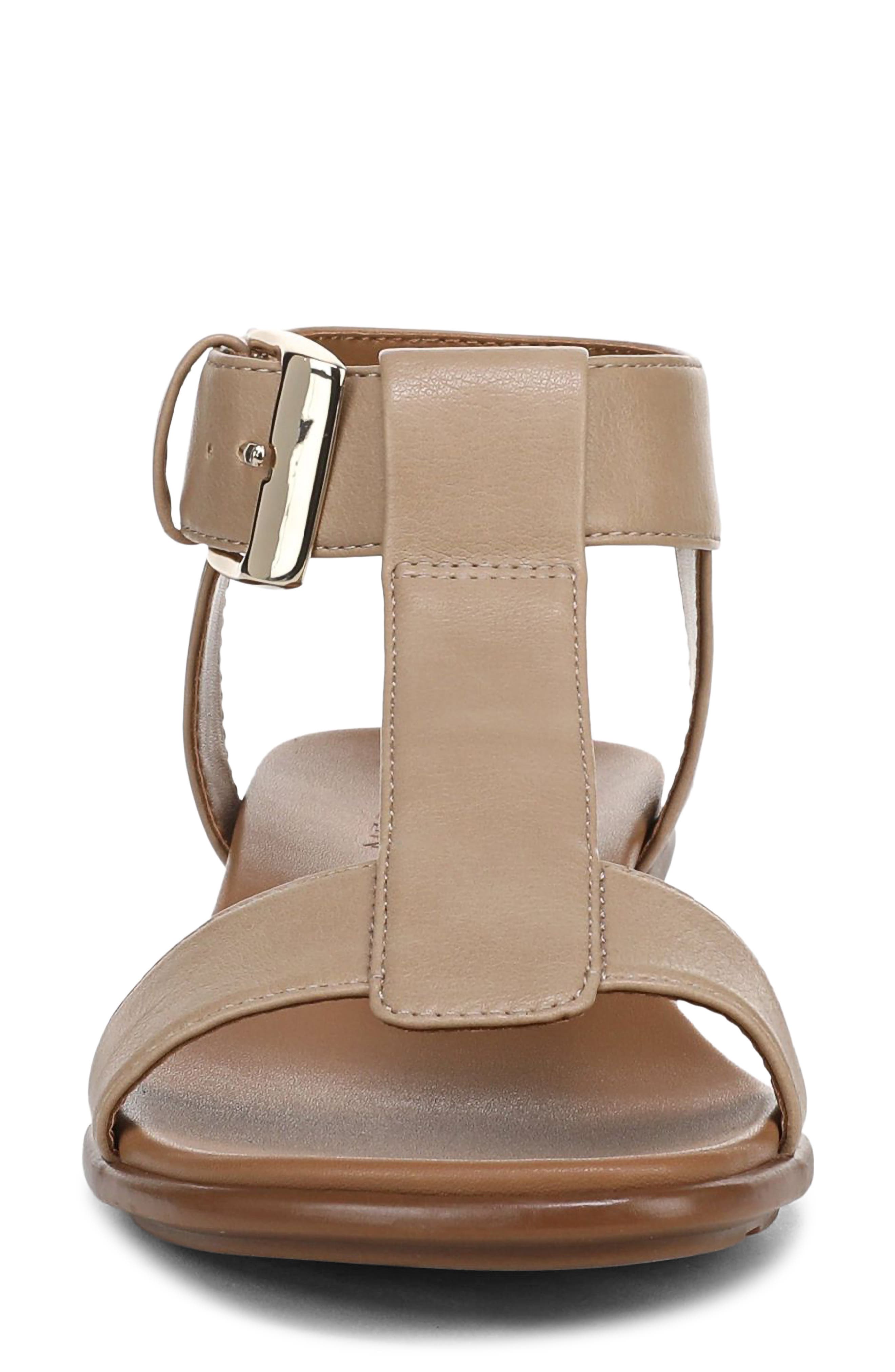 Easton T-Strap Sandal, Alternate, color, TAN FAUX LEATHER