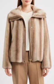 Via Spiga Faux Fur Bomber