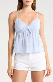 Madden Girl Crochet Trim Babydoll Tank
