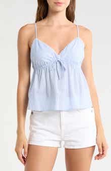 Madden Girl Crochet Trim Babydoll Tank
