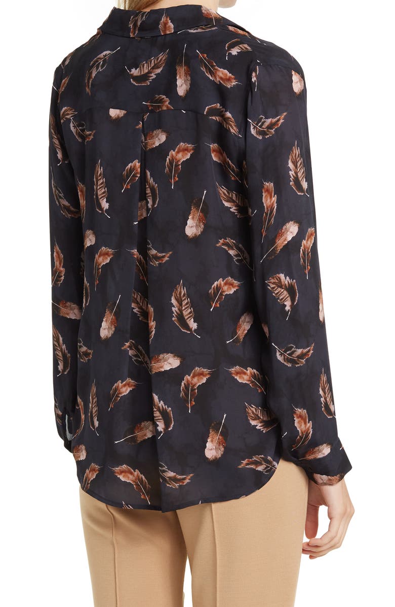 L'AGENCE Collared Nina Long Sleeve Blouse, Alternate, color, 