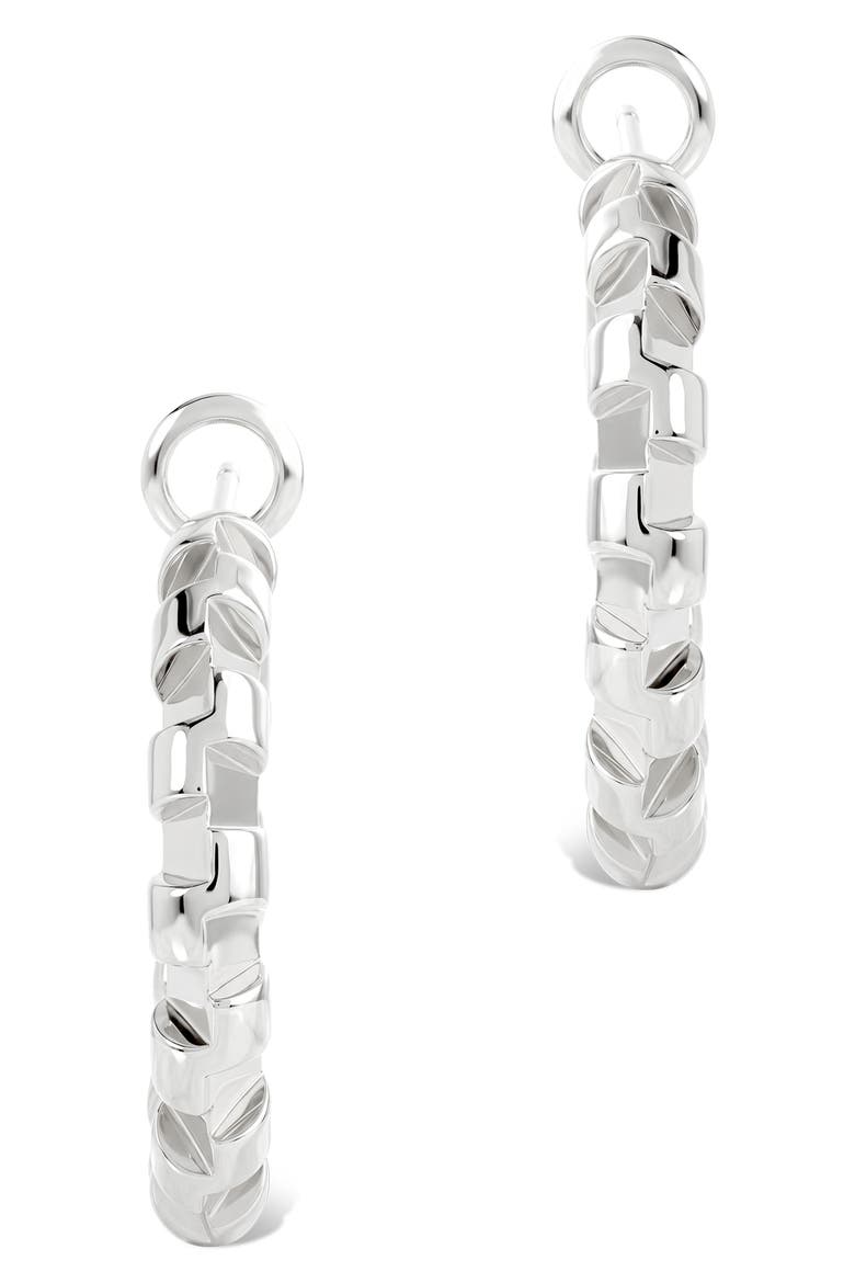 Harlee Geometric Hoop Earrings, Alternate, color, SILVER