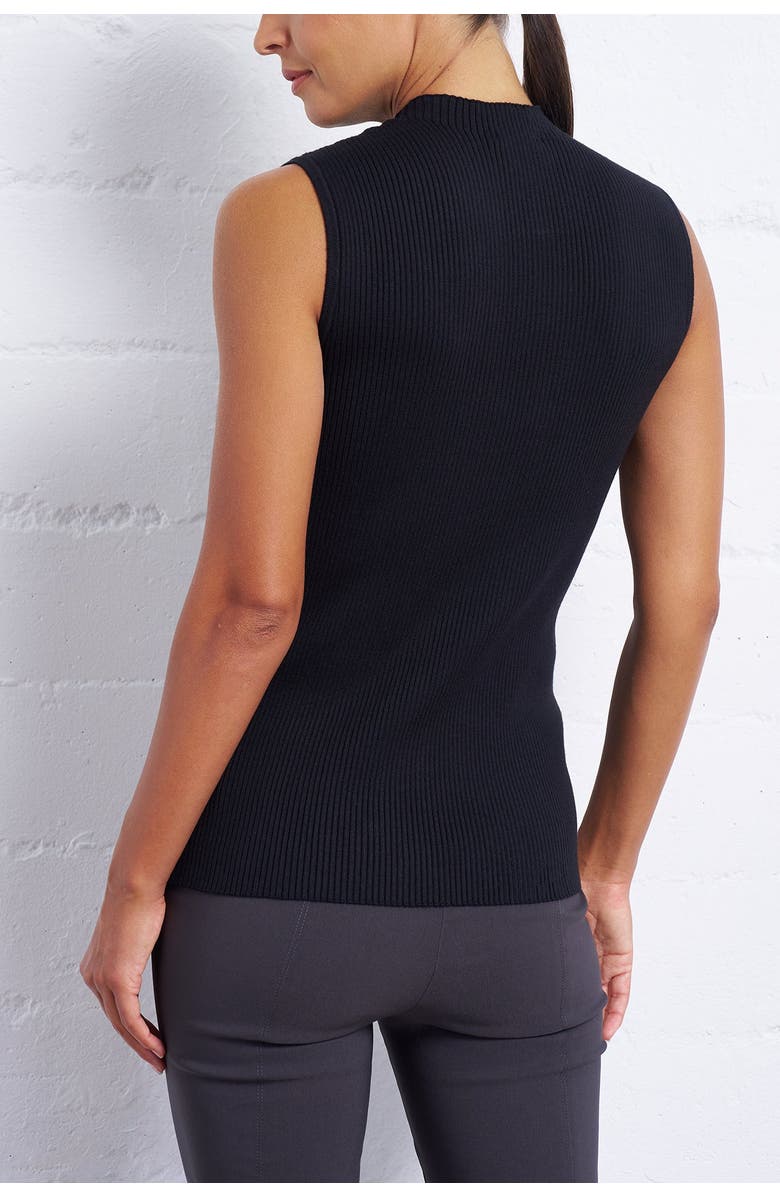 Franne Golde Modern Rib Shell, Alternate, color, Black