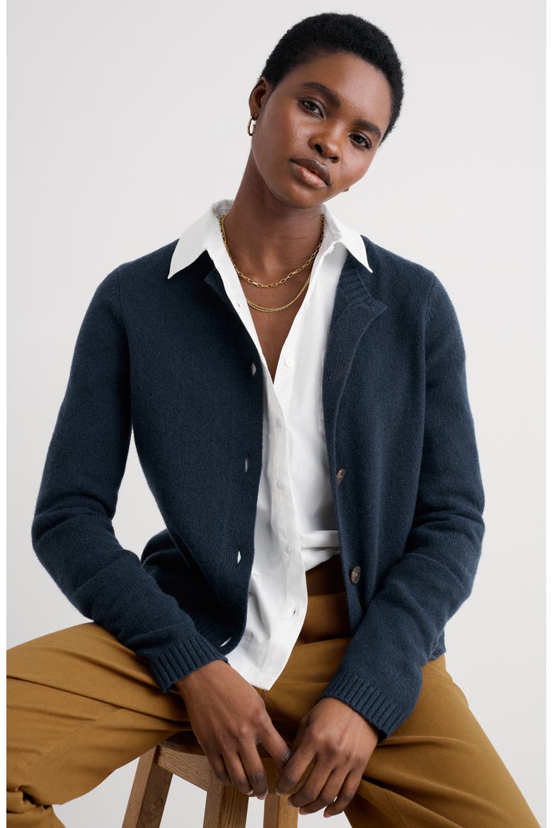 Tern Tide Merino Wool Blend Cardigan, Alternate, color, MARITIME