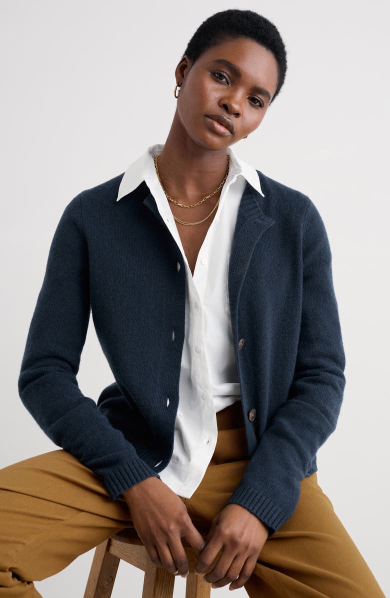 Seasalt Cornwall Tern Tide Merino Wool Blend Cardigan, Alternate, color, Knit Melange Maritime