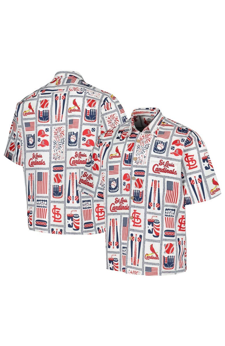 Reyn Spooner Men's Reyn Spooner White St. Louis Cardinals Americana Button-Up Shirt, Main, color, White
