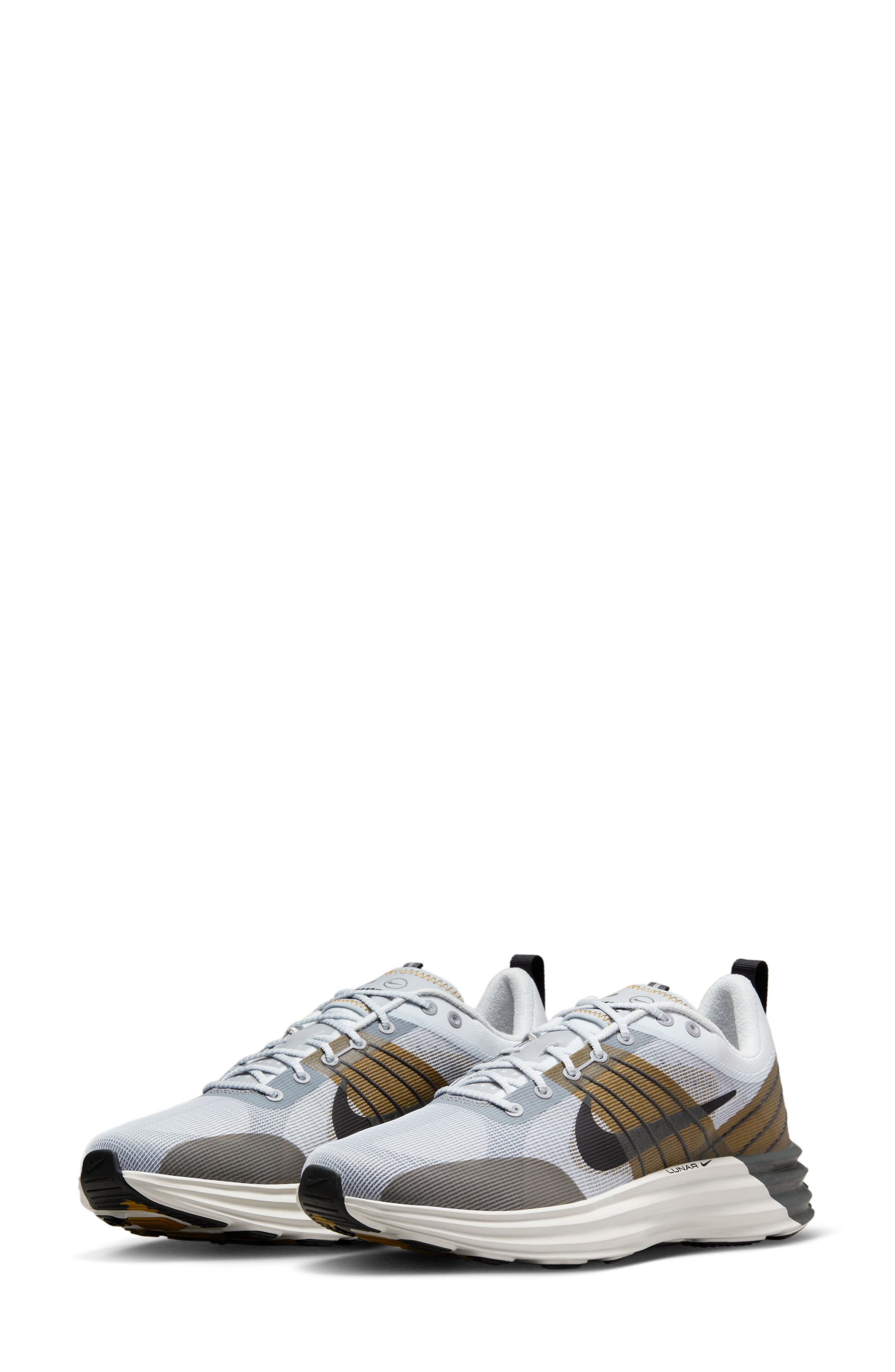 Lunar Roam Sneaker, Main, color, PURE PLATINUM/ BLACK/ GREY