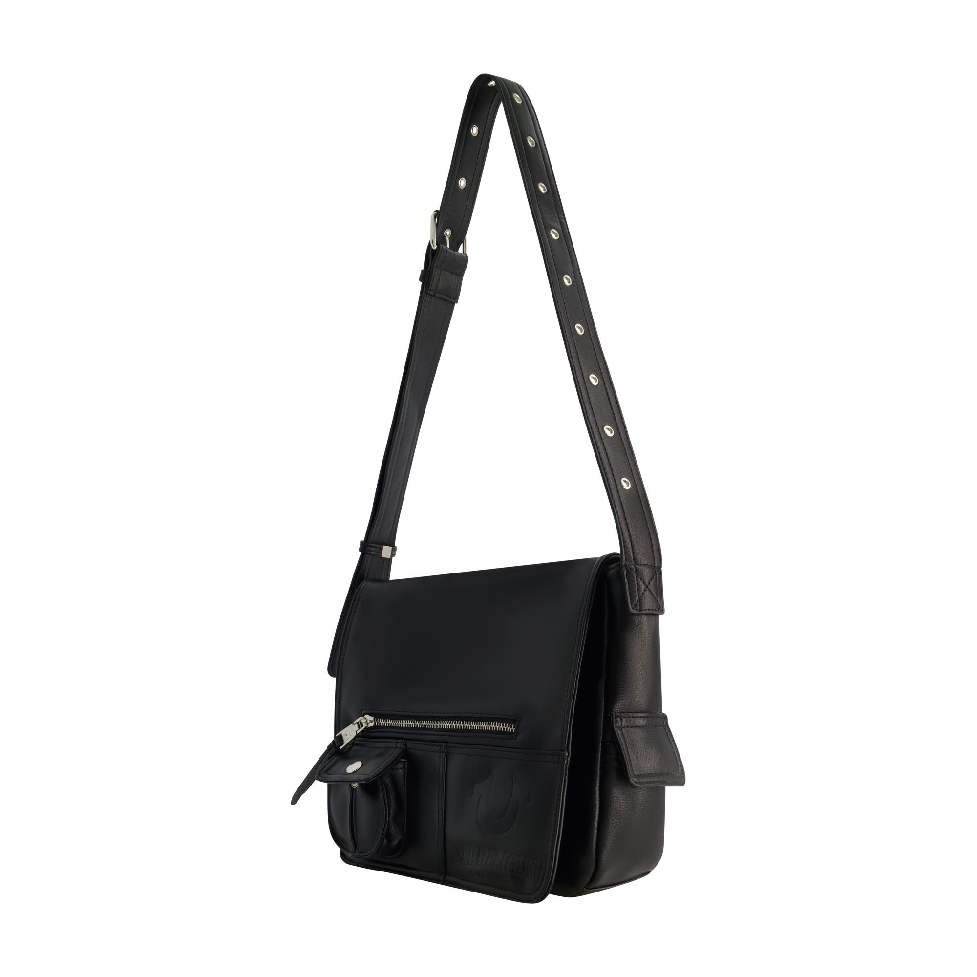 True Religion Classic Messenger Bag, Alternate, color, Black