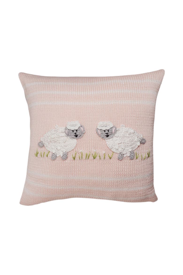 10" Lamb Throw Pillow, Main, color, Pink