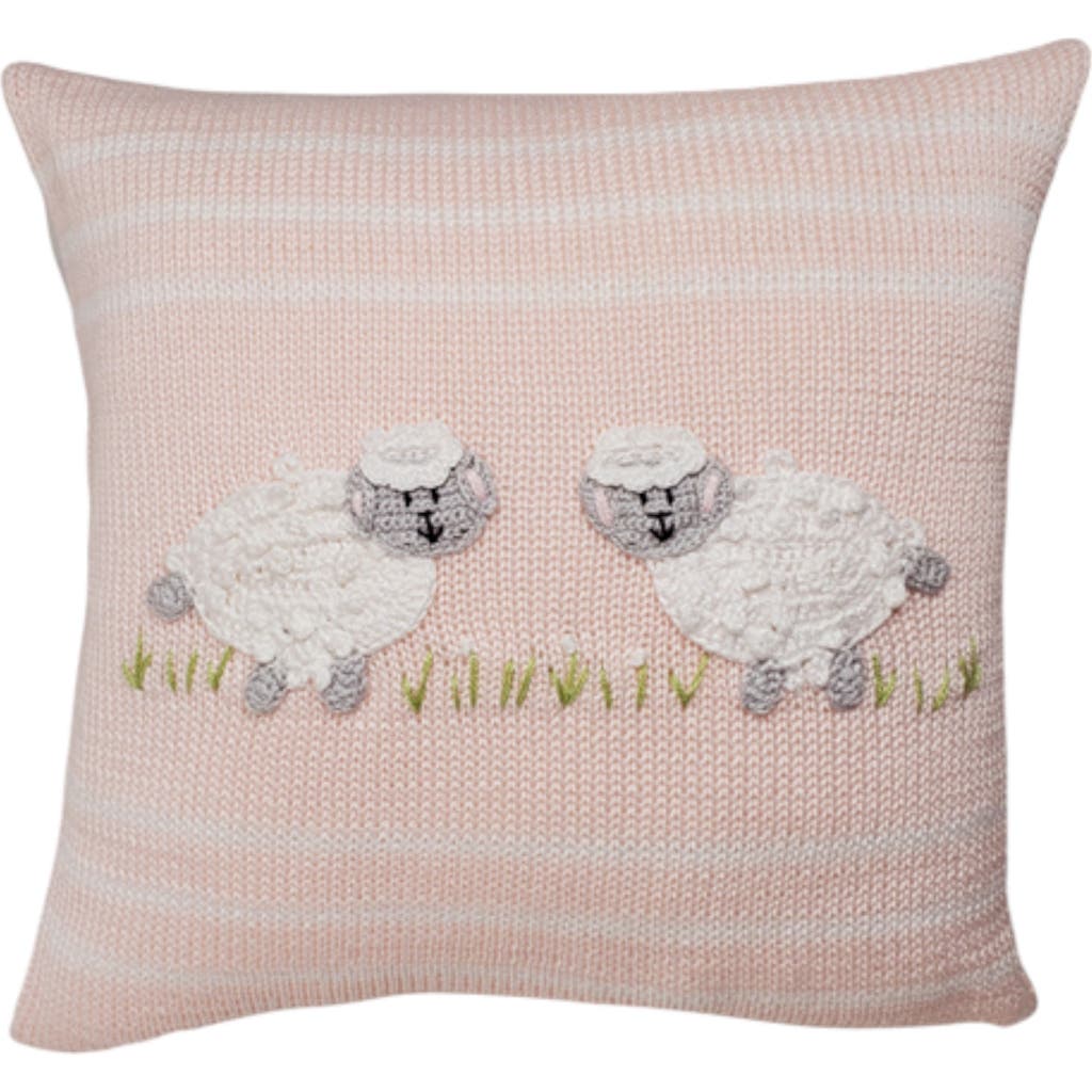 Melange Collection 10" Lamb Throw Pillow In Pink