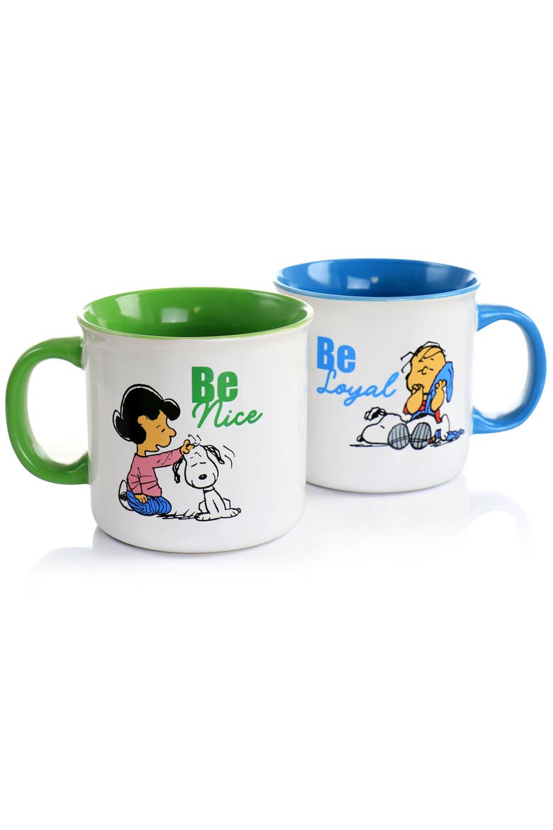 Gentle Reminders Stoneware 4 Piece 21oz Mug Set, Alternate, color, White