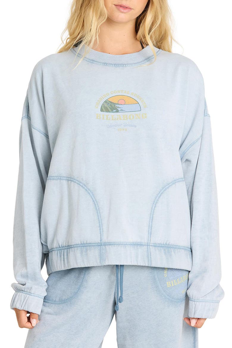Field Day Graphic Sweatshirt, Main, color, BLUE SMOKE
