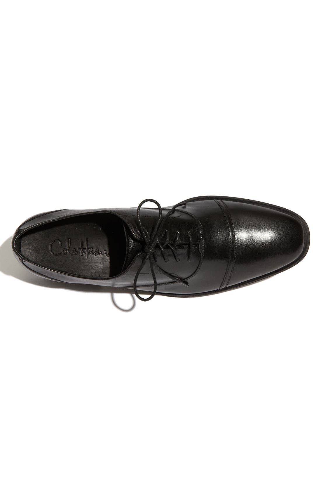 'Air Adams' Cap Toe Oxford, Alternate, color, BLACK NAPPA