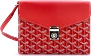 Pre-Owned Goyard Chypre Wallet on Strap Coated Canvas with Leather