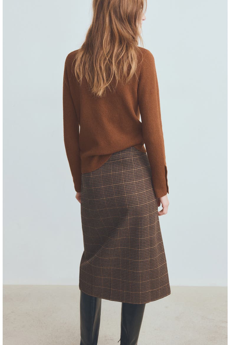 Button Cuff Turtleneck Sweater, Alternate, color, CARAMEL