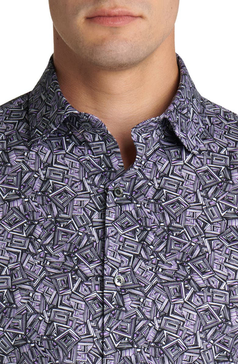 Bugatchi OoohCotton<sup>®</sup> Print Button-Up Shirt, Alternate, color, 